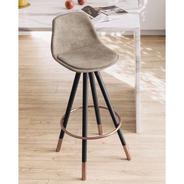 Barna bárszék (ülésmagasság 75 cm) Slad – Kave Home-image-2