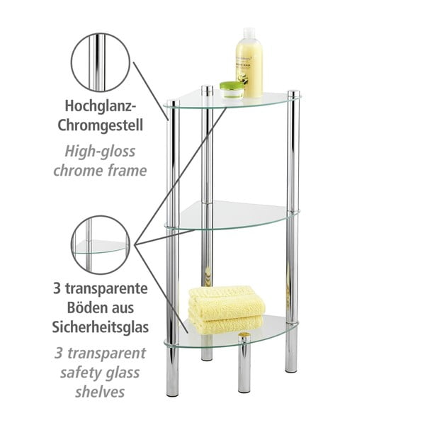 Corner 3 szintes sarokpolc - Wenko-image-2
