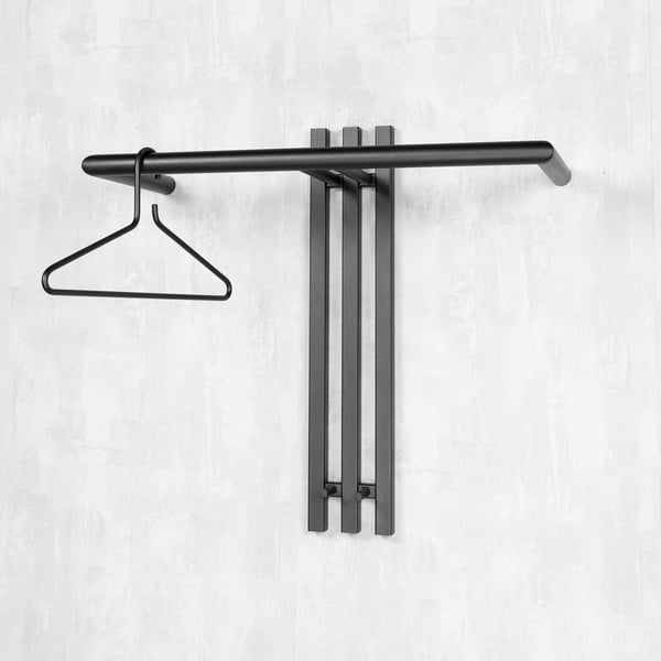 Fekete fém fali fogas 65 cm Senza – Spinder Design-image-3