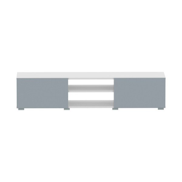 Fehér-szürke TV-állvány 140x31 cm Podium – TemaHome
