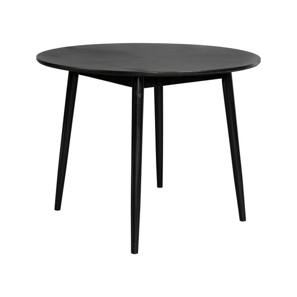 Kerek étkezőasztal tölgyfa dekoros asztallappal ø 120 cm Fabio – White Label