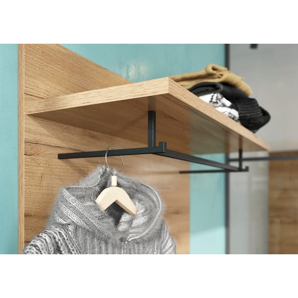 Natúr színű fogas panel tölgyfa dekorral Fremont – Germania-image-3