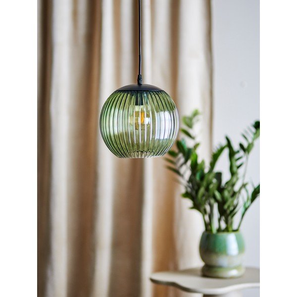 Zöld üveg LED függőlámpa ø 23 cm Sybia – Bloomingville-image-1
