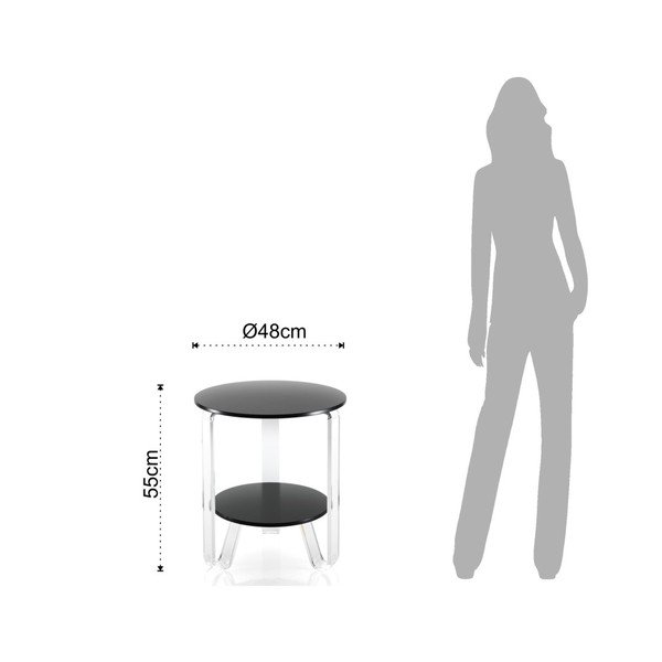 Poole fekete dohányzóasztal, ⌀ 48 cm - Tomasucci-image-2