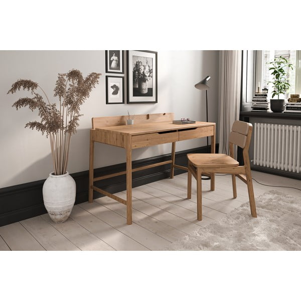 Tölgyfa íróasztal 65x120 cm Twig – The Beds-image-2