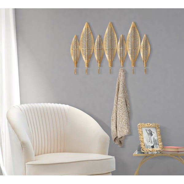 Aranyszínű fém fali fogas Long Leaf – Mauro Ferretti-image-1
