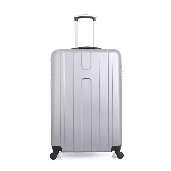 Ioulia ezüstszínű gurulós bőrönd, 60 l - Hero