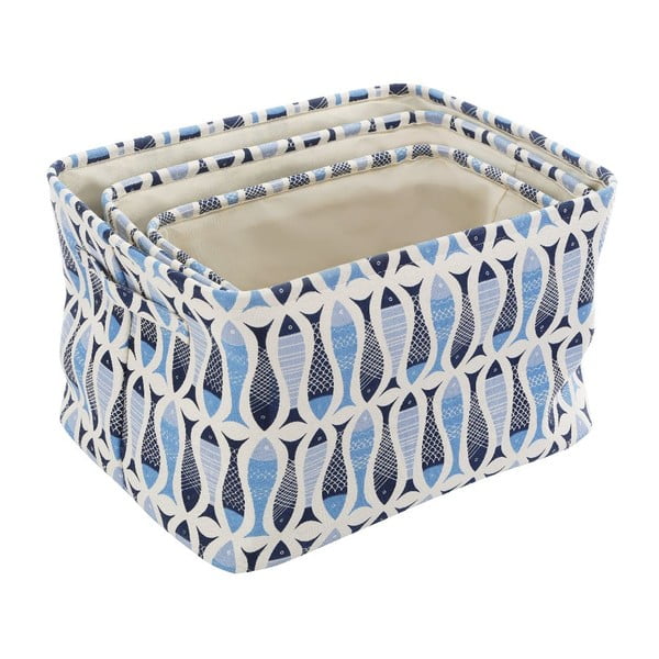 Pisces 3 db-os vászon tároló kosár szett - Premier Housewares-image-1