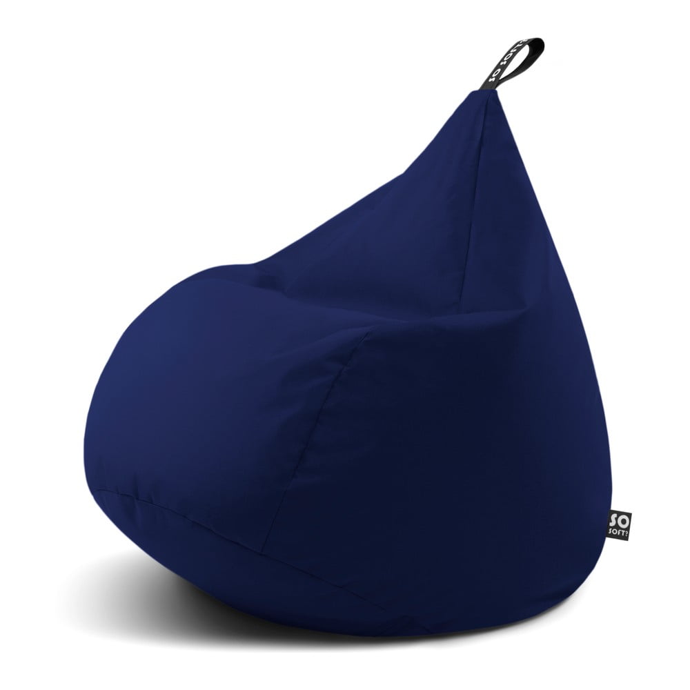 Sötétkék gyerek babzsákfotel Drop M  So Soft?
