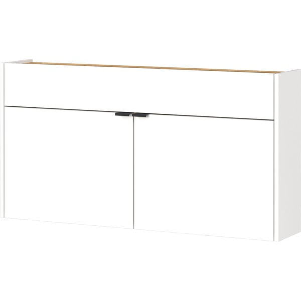 Fehér szekrény tölgyfa dekorral 110x57x22 cm Ameca – Germania-image-2