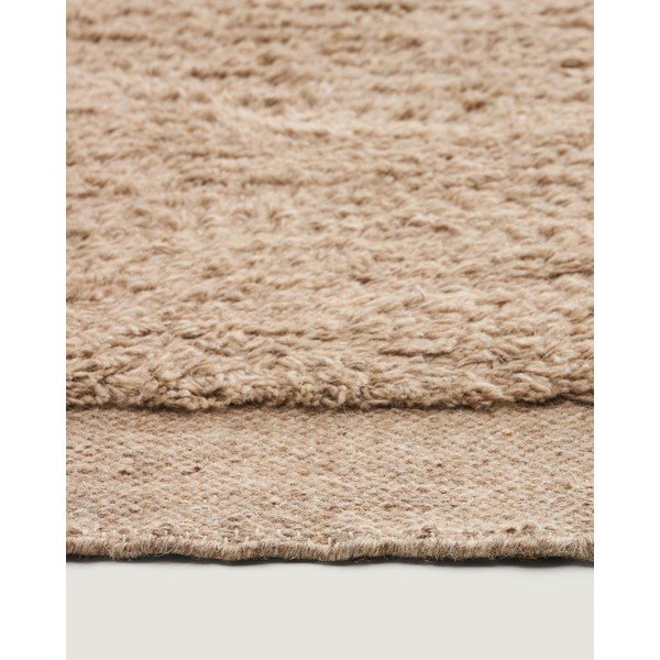 Bézs kézi szövésű gyapjú futószőnyeg 80x200 cm Marely – Kave Home-image-3