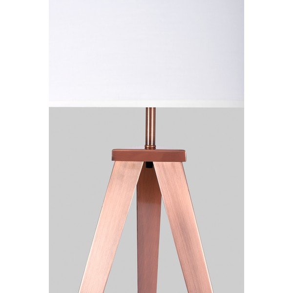 Kiki állólámpa rézszínű fém lábakkal és fehér lámpaernyővel - Bonami Essentials-image-3