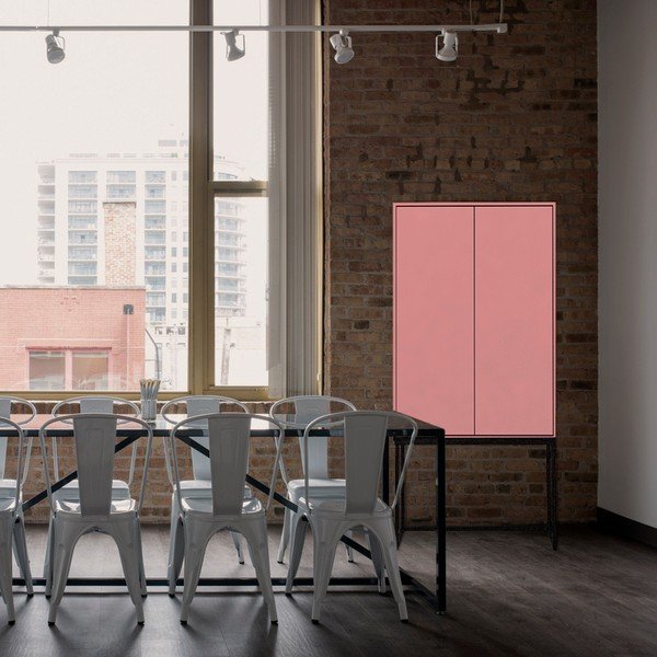 Rózsaszín szekrény 75x164,5 cm Lennon – Really Nice Things-image-3