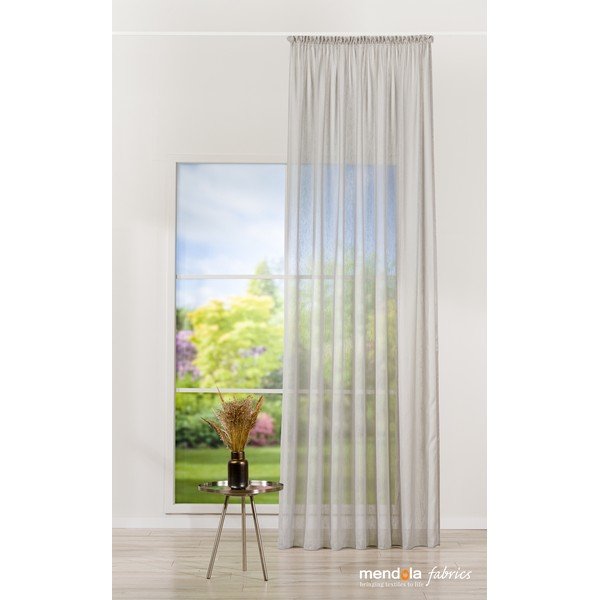 Szürke átlátszó függöny 140x260 cm Lava – Mendola Fabrics-image-1