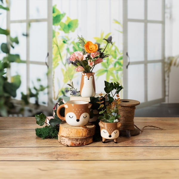 Barna dolomit váza (magasság 10 cm) Deer – Sass & Belle-image-1