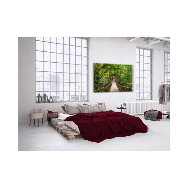 Glas Nature Forest Bridge kép, 80 x 120 cm - Styler-image-2
