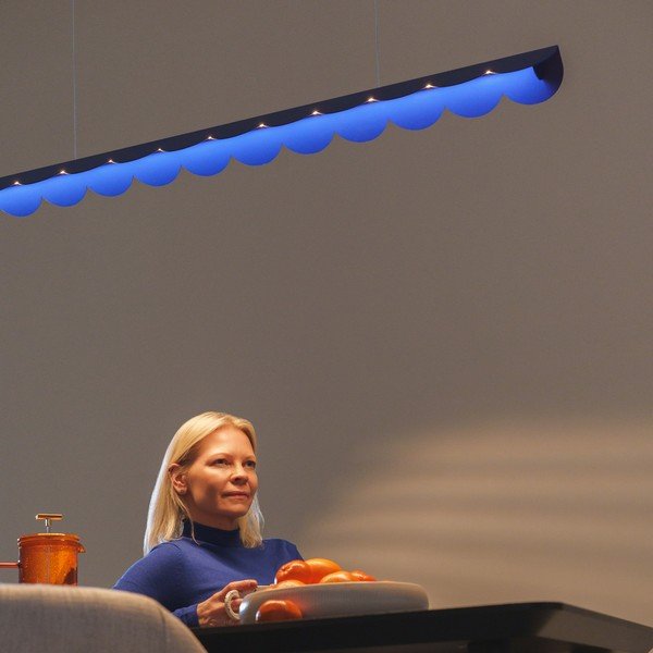 Sötétkék alumínium LED függőlámpa BISCUIT – Thoro-image-3
