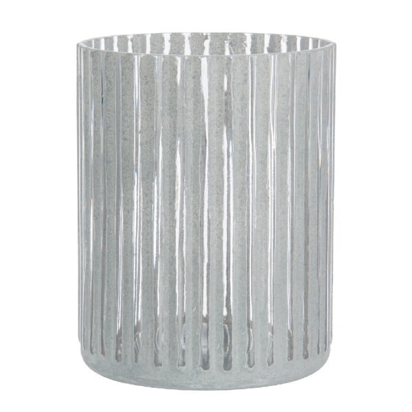 Striped üveg gyertyatartó, 14,5 cm magas - J-Line