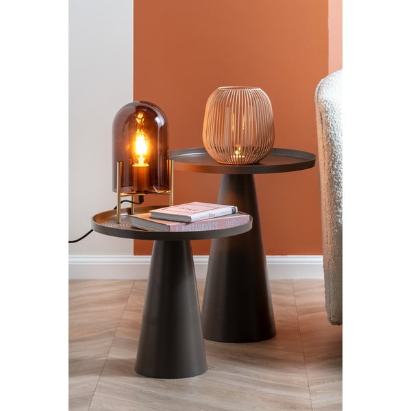 Bell barna üveg asztali lámpa, magasság 30 cm - Leitmotiv-image-1