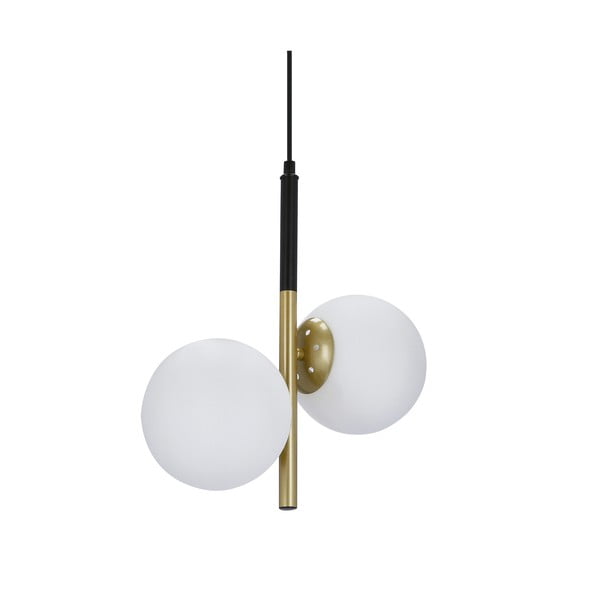 Aranyszínű függőlámpa üveg búrával 32.5x15 cm Duo – Candellux Lighting-image-2