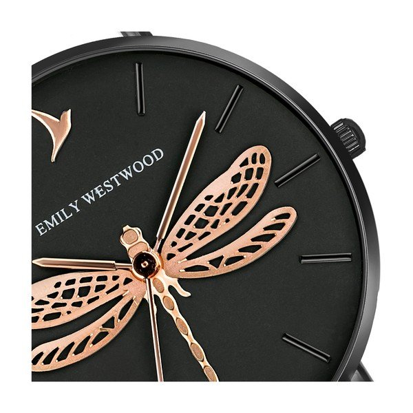 Fly női karóra, fekete bőrszíjjal - Emily Westwood-image-3