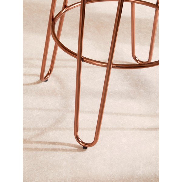 Natúr színű-rózsaarany színű szilfa bárszék (ülésmagasság 75 cm) District – Premier Housewares-image-4