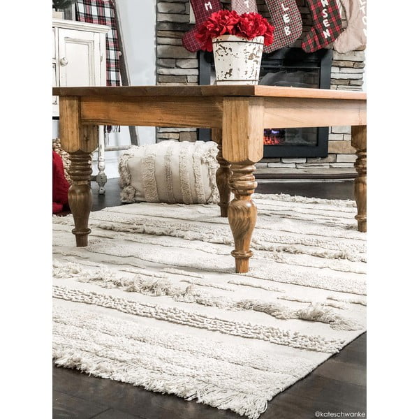 Világosszürke-krémszínű mosható kézi szövésű pamut szőnyeg 170x240 cm Air Natural – Lorena Canals-image-4