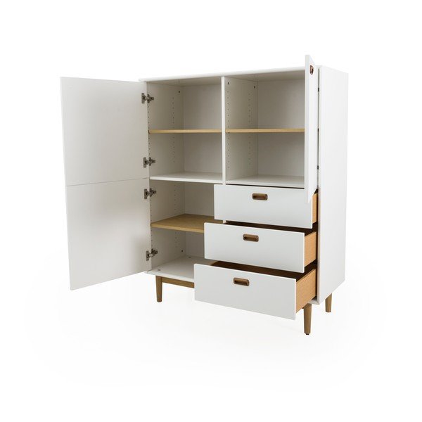 Fehér magas komód 114x137 cm Svea – Tenzo-image-4