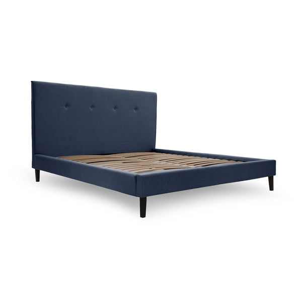Kent kék ágy fekete lábakkal, 160 x 220 cm - Vivonita-image-2