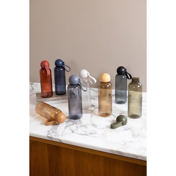 Borvörös újrahasznosított műanyag utazó ivópalack 600 ml Ture – Sagaform-image-3