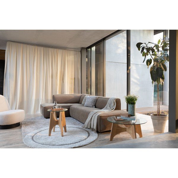 Kerek tárolóasztal üveg asztallappal ø 45 cm Kobe – Zuiver-image-3