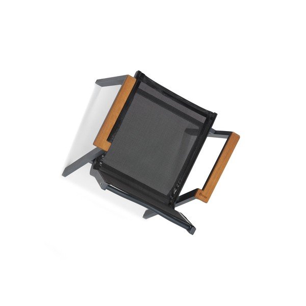 Fekete fém kerti szék szett 6 db-os Ottowa – Floriane Garden-image-2