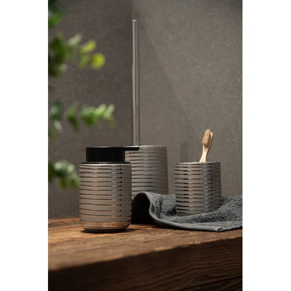 Ezüstszínű kerámia WC-kefe Vilalba – Wenko-image-1