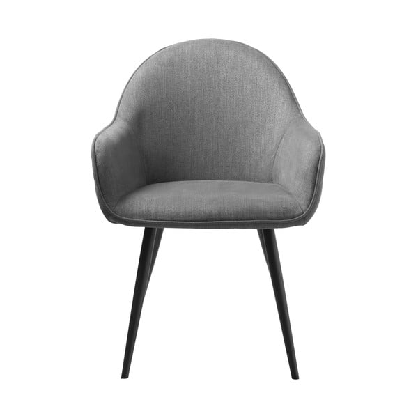 Szürke kárpitozott karfás étkezőfotel Minto – Unique Furniture-image-3