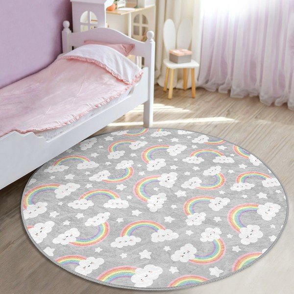 Szürke gyerek szőnyeg ø 120 cm Comfort – Mila Home-image-1