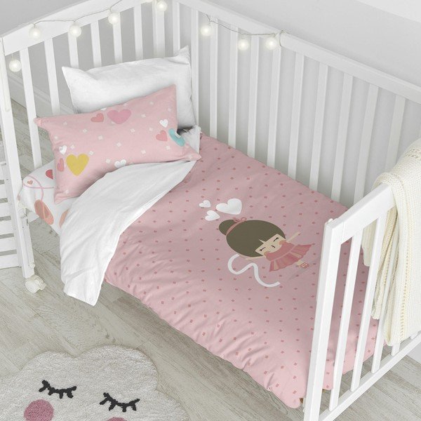 Pamut gyerek ágyneműhuzat babaágyhoz 115x145 cm Dancing – Mr. Fox-image-2