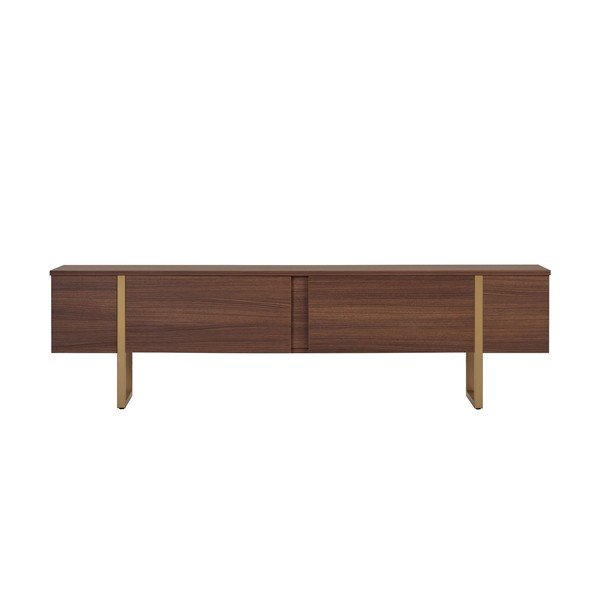 Sötét natúr színű TV-állvány diófa dekorral 180x50x30 cm Onera – Kalune Design-image-4
