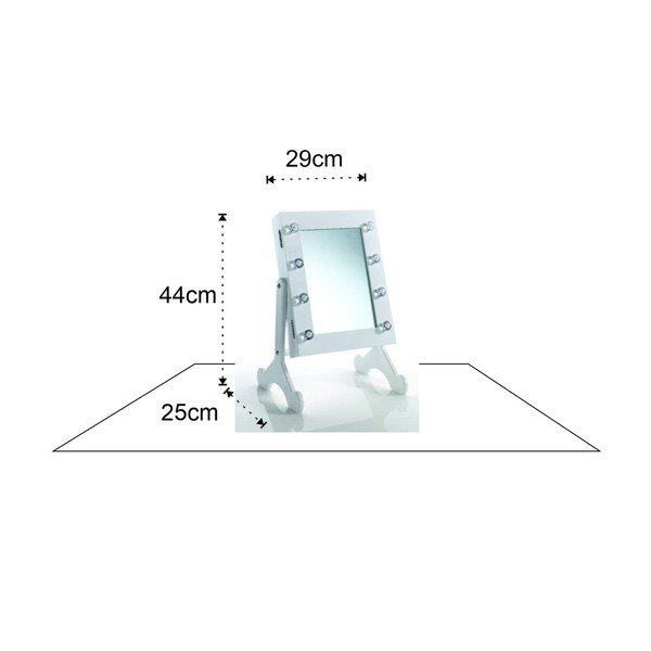 Kozmetikai tükör világítással 29x44 cm Coffer Lux LED – Tomasucci-image-2