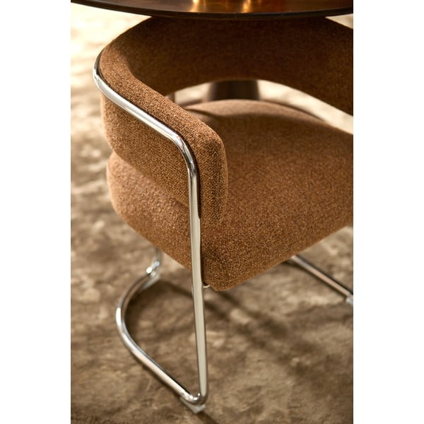 Barna fém karfás étkezőfotel Adante – Light & Living-image-1