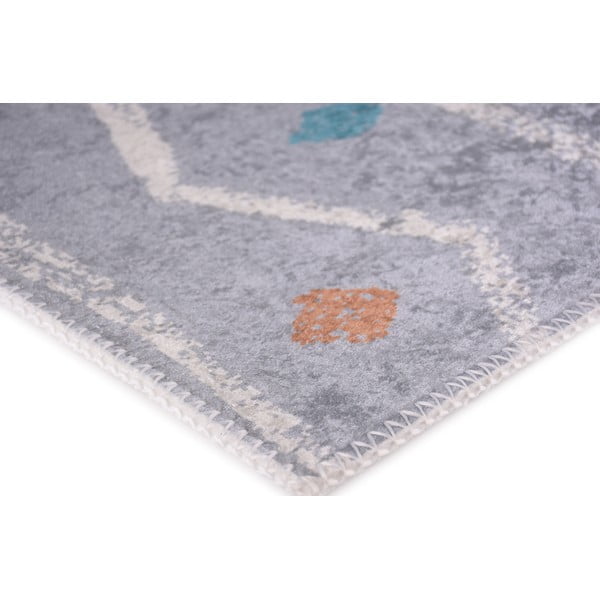 Világosszürke mosható futószőnyeg 80x200 cm – Vitaus-image-2