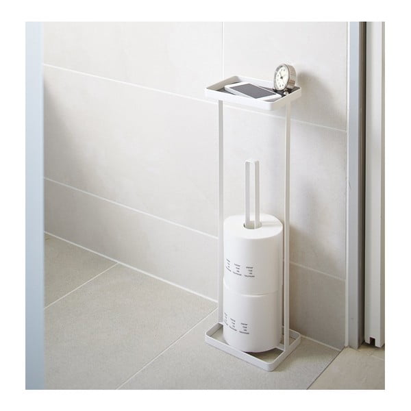 Tower fehér WC-papír tartó polccal - YAMAZAK-image-1
