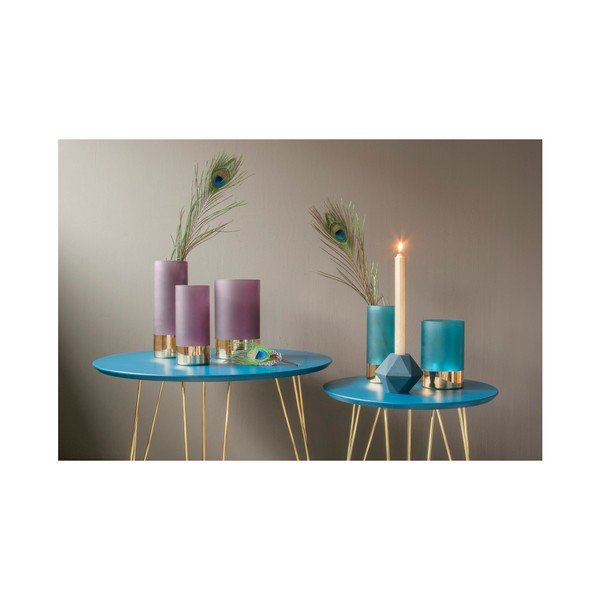 Kék-arany üvegváza, magasság 18,5 cm- PT LIVING-image-2