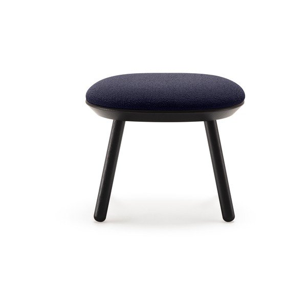 Naïve kék-fekete lábtartó gyapjú kárpitozással - EMKO-image-2