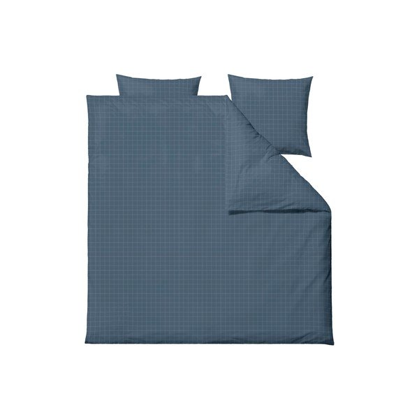 Sötétkék kétszemélyes hosszabbított damaszt ágyneműhuzat 200x220 cm Clear – Södahl-image-3