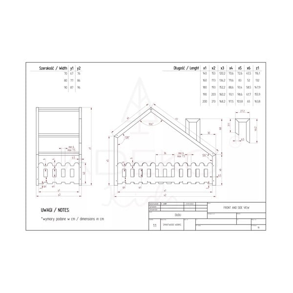 Házikó gyerekágy 90x200 cm Dudu - Adeko-image-3