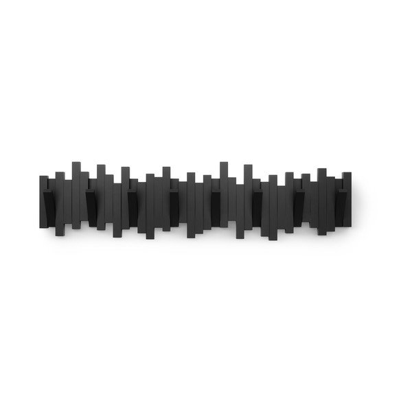 Fekete műanyag fali fogas 72 cm Sticks – Umbra
