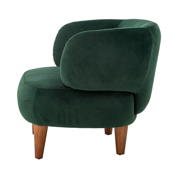 Sötétzöld bársony füles fotel Ruperta – Bloomingville-image-3