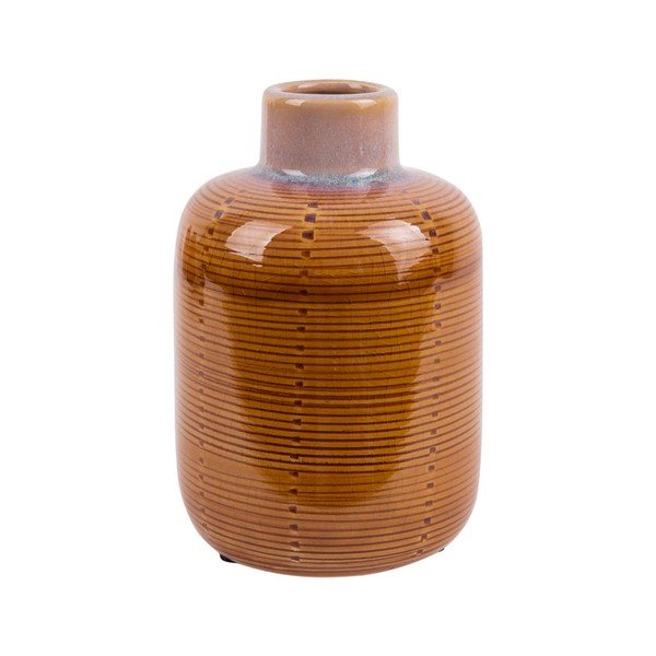 Bottle narancssárga kerámia váza, magasság 14 cm - PT LIVING