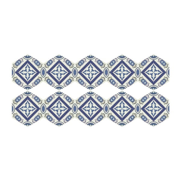 Floor Stickers Hexagons Leonardina10 db-os padlómatrica szett, 40 x 90 cm - Ambiance