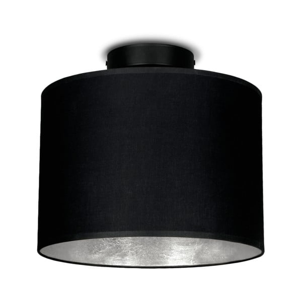 MIKA fekete mennyezeti lámpa ezüstszínű részletekkel, ⌀ 25 cm - Sotto Luce